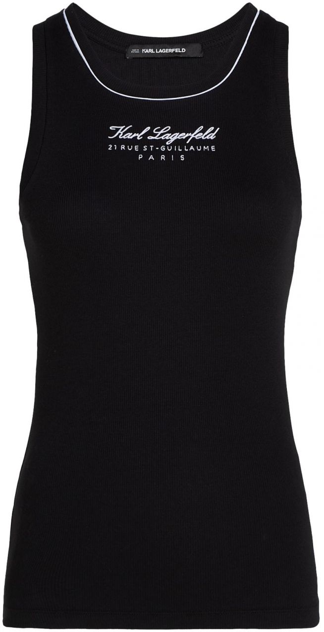 Karl Lagerfeld Top 'Hotel'  čierna / biela