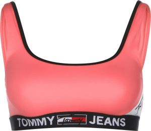 Tommy Jeans Bikinový top  tmavomodrá / ružová / červená / biela