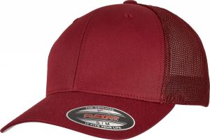 Flexfit Čiapka  tmavočervená / čierna / biela