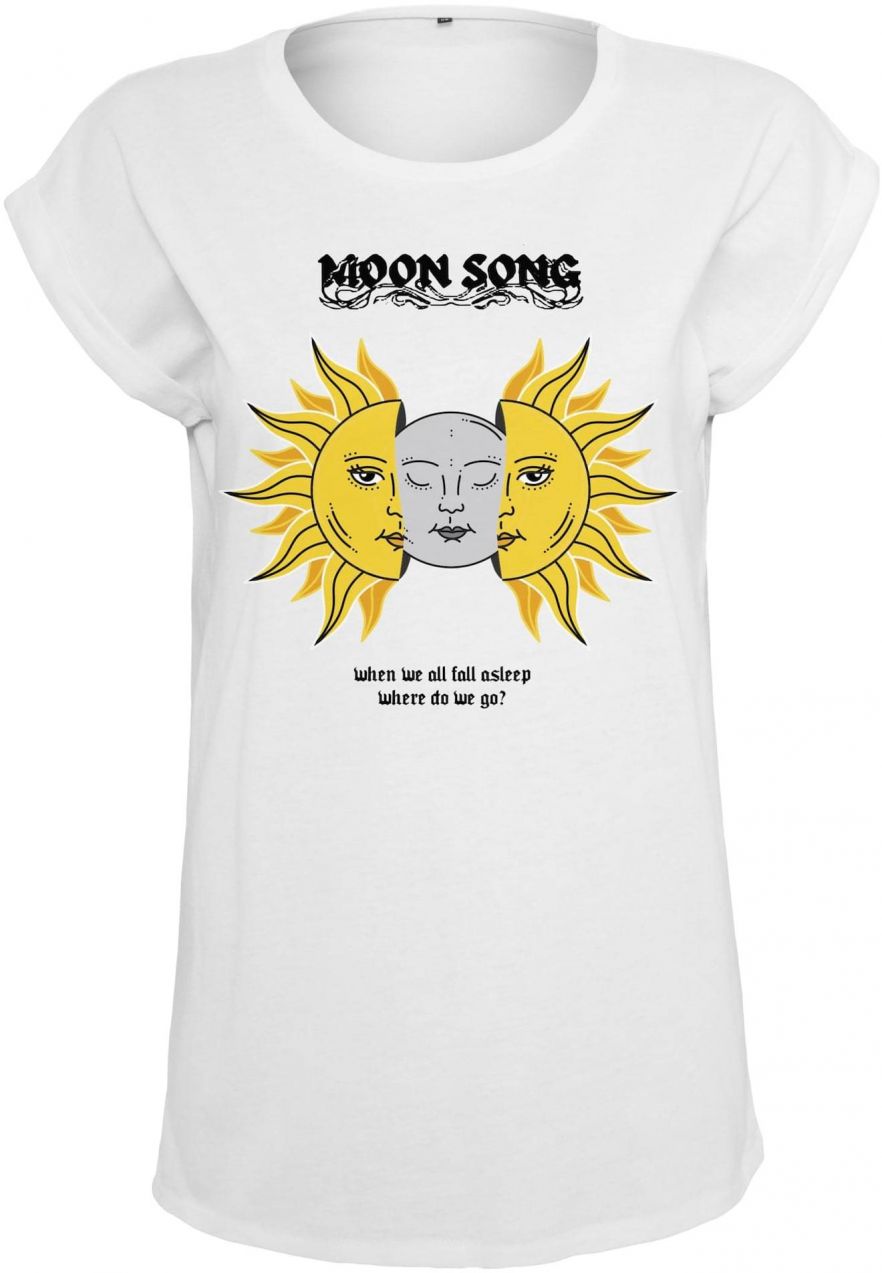 Merchcode Tričko 'Moon Song'  žltá / sivá / čierna / biela