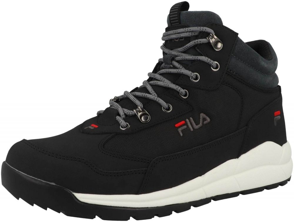 FILA Šnurovacie čižmy 'Alpha'  sivá / červená / čierna