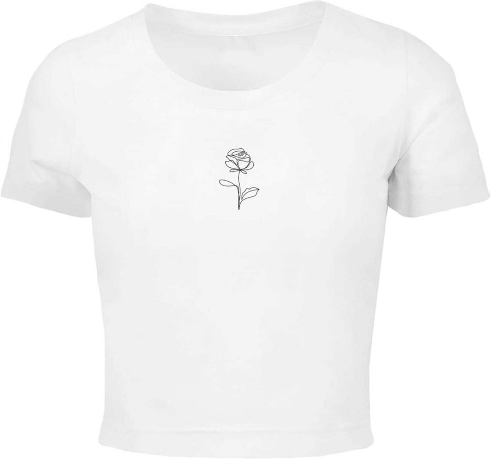 Merchcode Tričko 'Rose'  čierna / biela