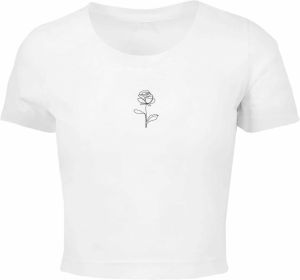 Merchcode Tričko 'Rose'  čierna / biela