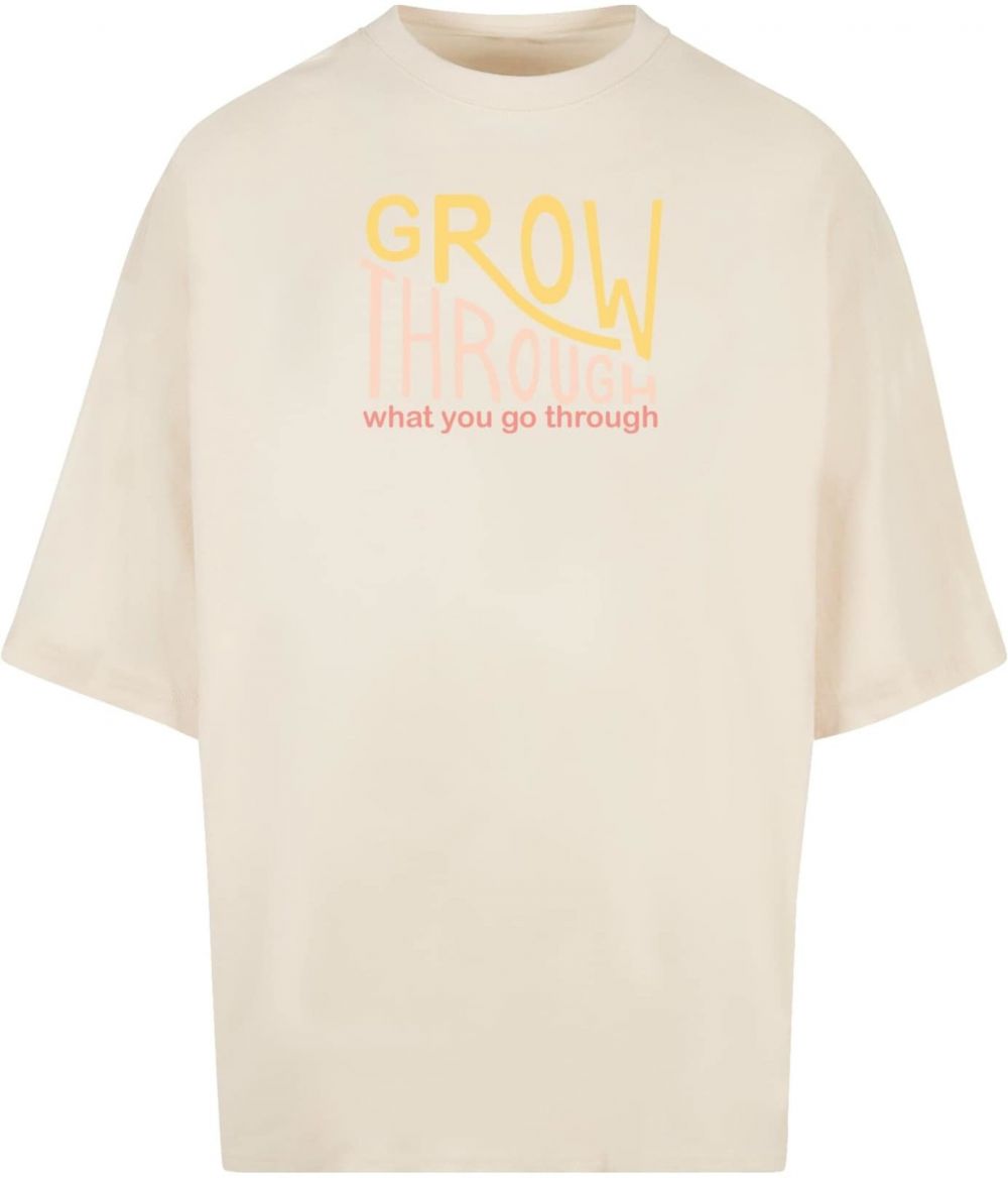 Merchcode Tričko 'Spring - Grow Through 2'  žltá / krvavo červená / biela ako vlna