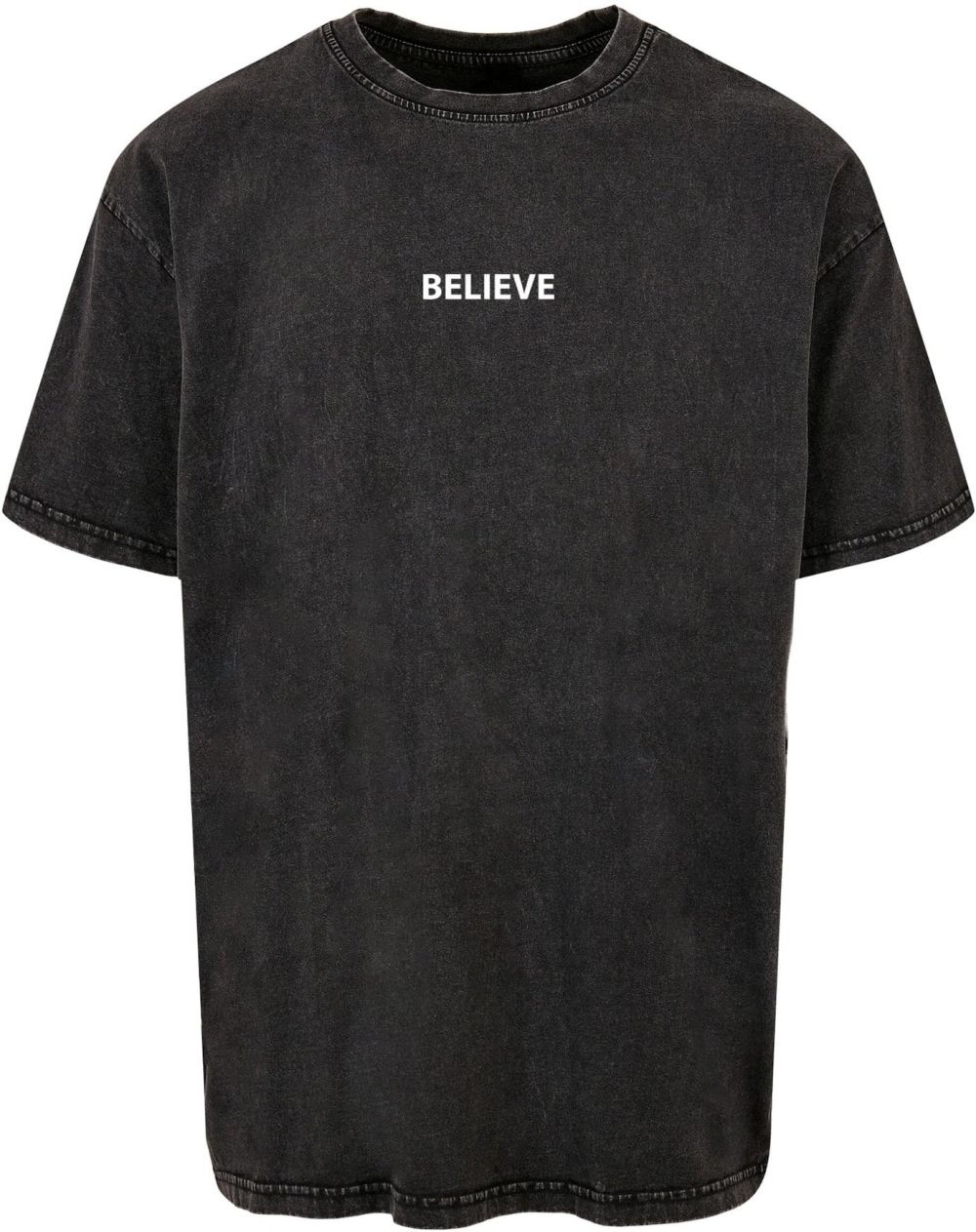 Merchcode Tričko 'Believe Front'  antracitová / biela