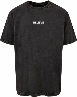 Merchcode Tričko 'Believe Front'  antracitová / biela