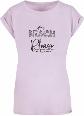 Merchcode Tričko 'Beach Please'  levanduľová / čierna