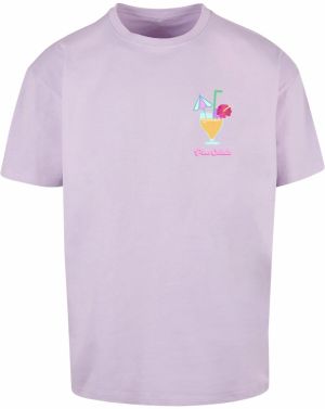 Merchcode Tričko 'Pina Colada'  modrá / svetlofialová / oranžová / ružová