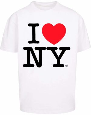 Merchcode Tričko 'I Love NY'  červená / čierna / biela