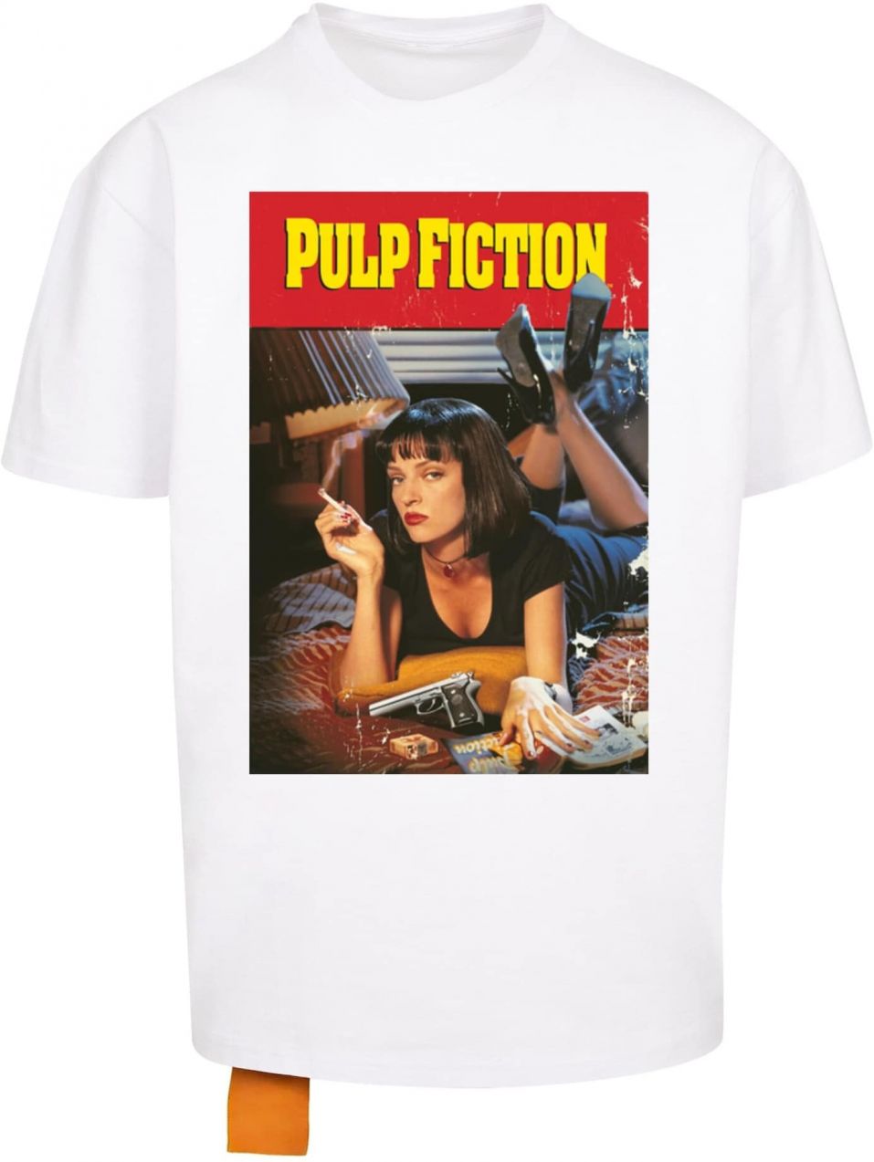 Merchcode Tričko 'Pulp Fiction Poster'  svetlohnedá / krvavo červená / čierna / biela