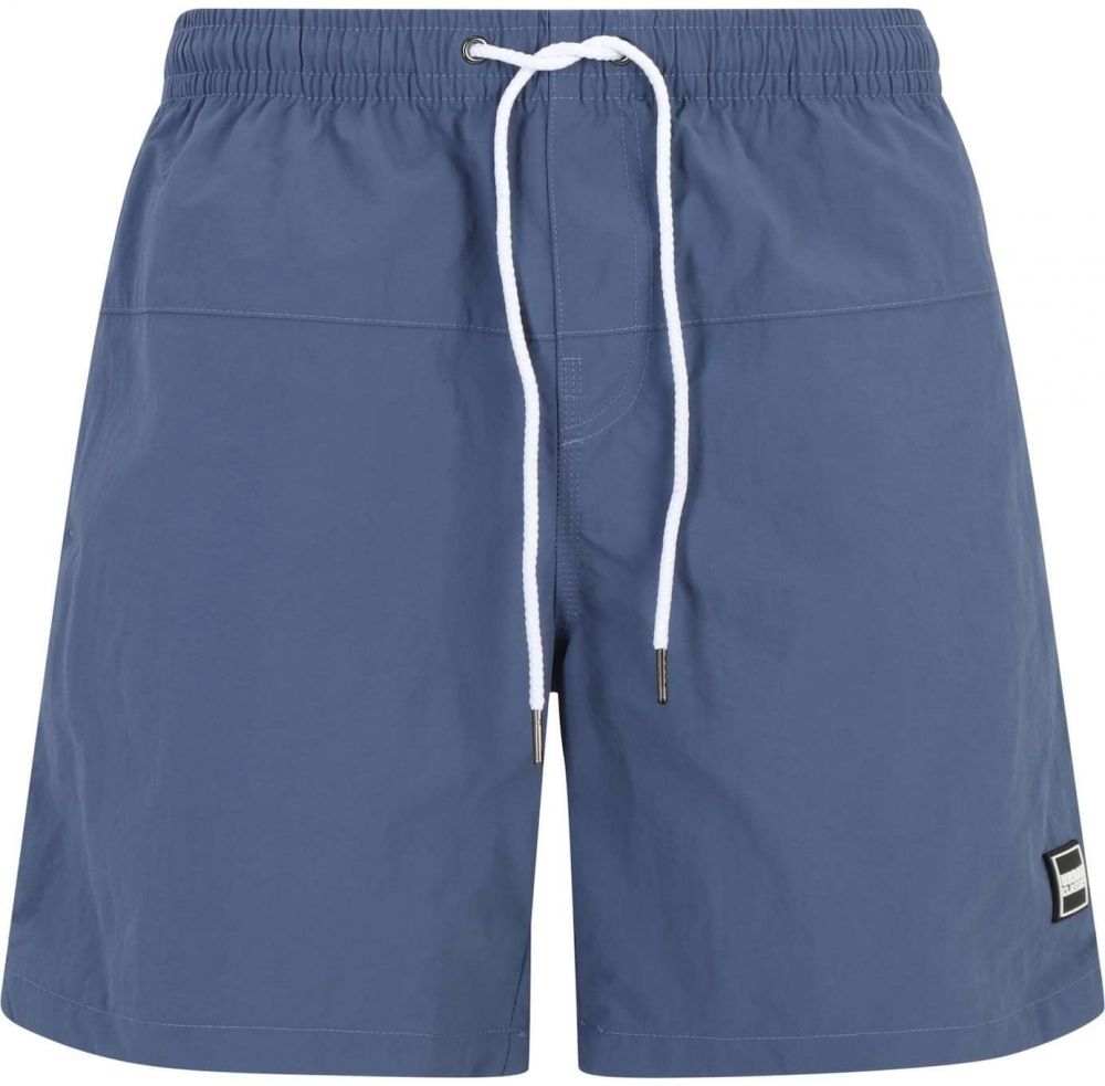 Urban Classics Plavecké šortky  modrosivá / biela