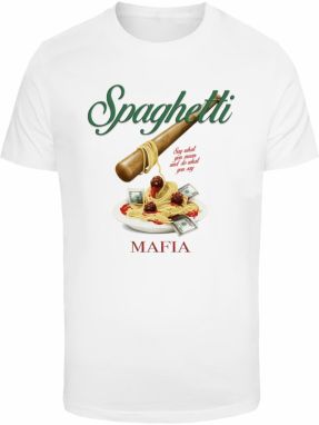 Mister Tee Tričko 'Spaghetti Mafia'  hnedá / žltá / červená / biela