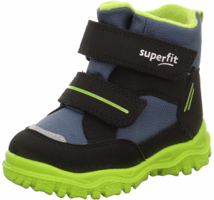 SUPERFIT Snehule 'Husky 1'  modrosivá / kiwi / čierna / biela