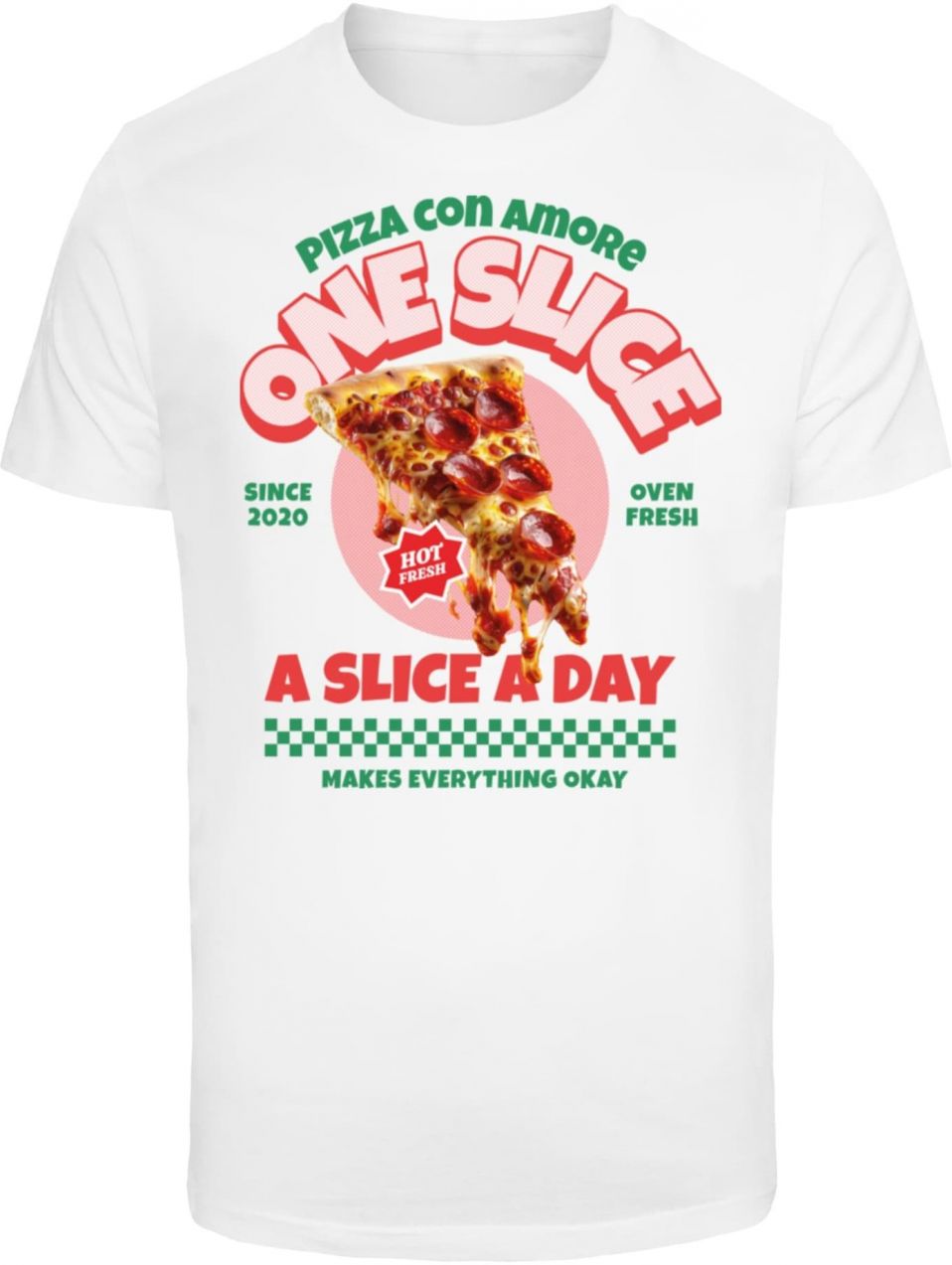 Mister Tee Tričko 'Pizza Amore'  žltá / zelená / červená / biela