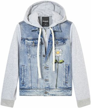 Desigual Prechodná bunda  modrá / žltá / sivá / zelená / biela