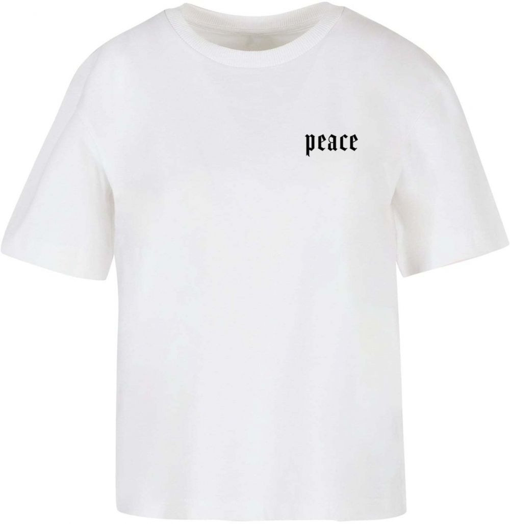 Miss Tee Tričko 'Peace Hand'  sivá / tmavosivá / čierna / biela