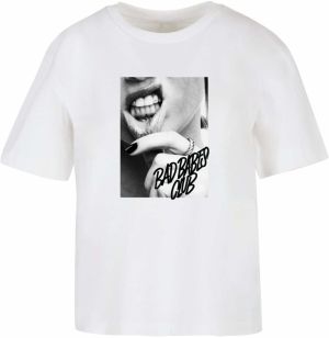 Mister Tee Tričko 'Lip Tattoo'  sivá / čierna / biela