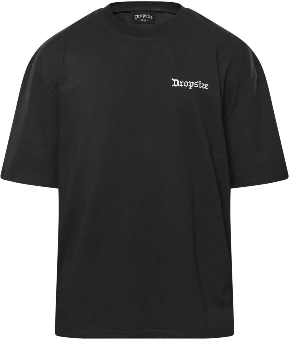 Dropsize Tričko 'Raised In Heaven'  piesková / čierna / biela