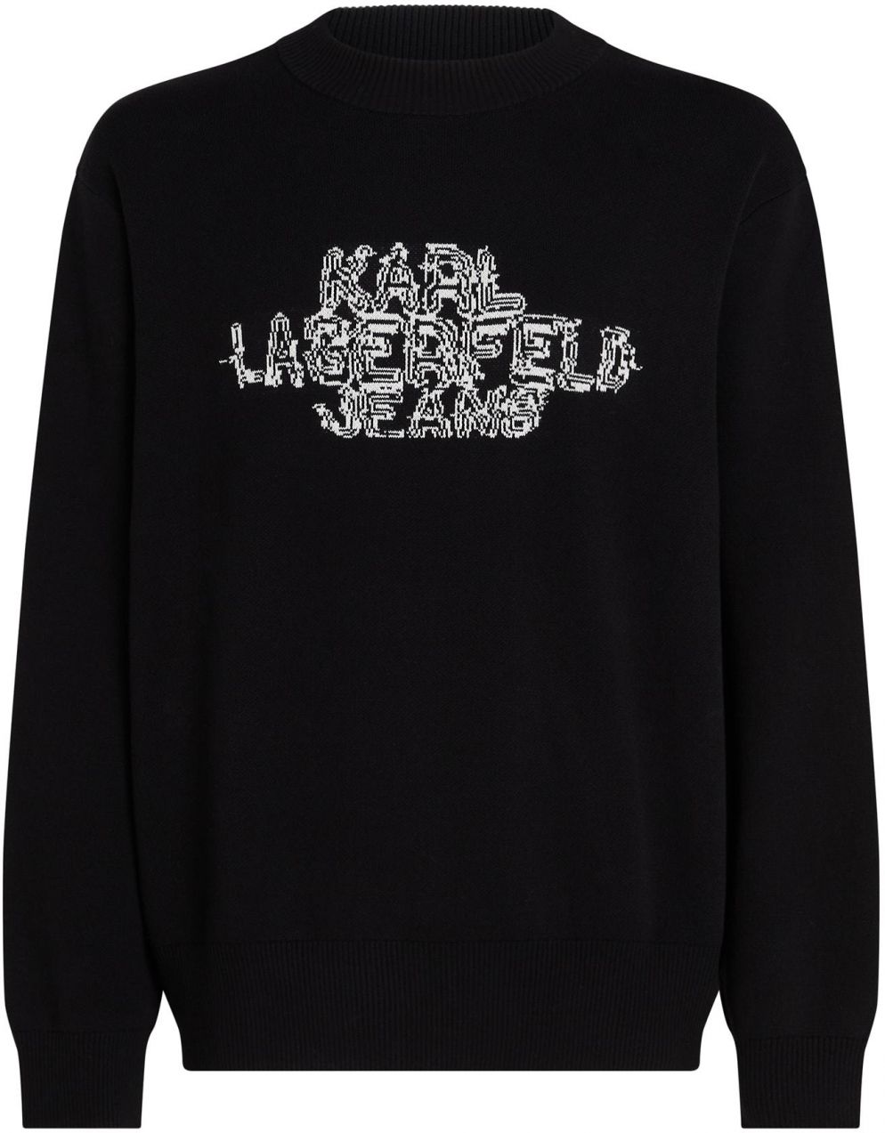 KARL LAGERFELD JEANS Sveter  čierna / biela