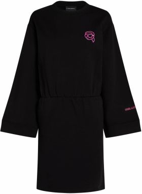 Karl Lagerfeld Šaty 'IKONIK'  ružová / čierna