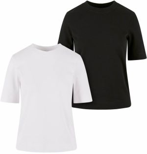 Urban Classics Tričko 'Classy'  čierna / biela