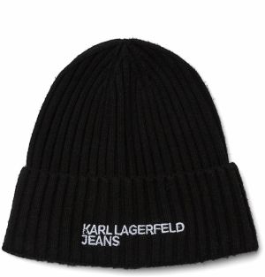 KARL LAGERFELD JEANS Čiapky  čierna / biela