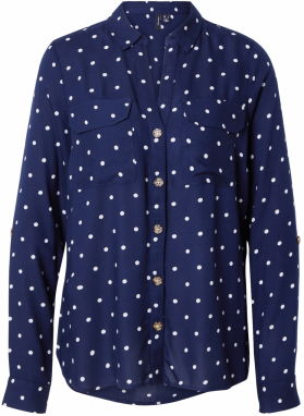 VERO MODA Blúzka 'VMBumpy'  námornícka modrá / biela