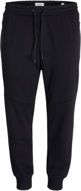 Jack & Jones Plus Nohavice  čierna