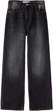 Bershka Džínsy  čierny denim