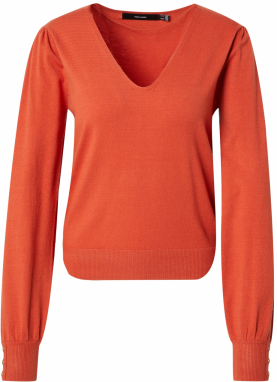 VERO MODA Sveter 'VMHOLLYKARIS'  oranžovo červená