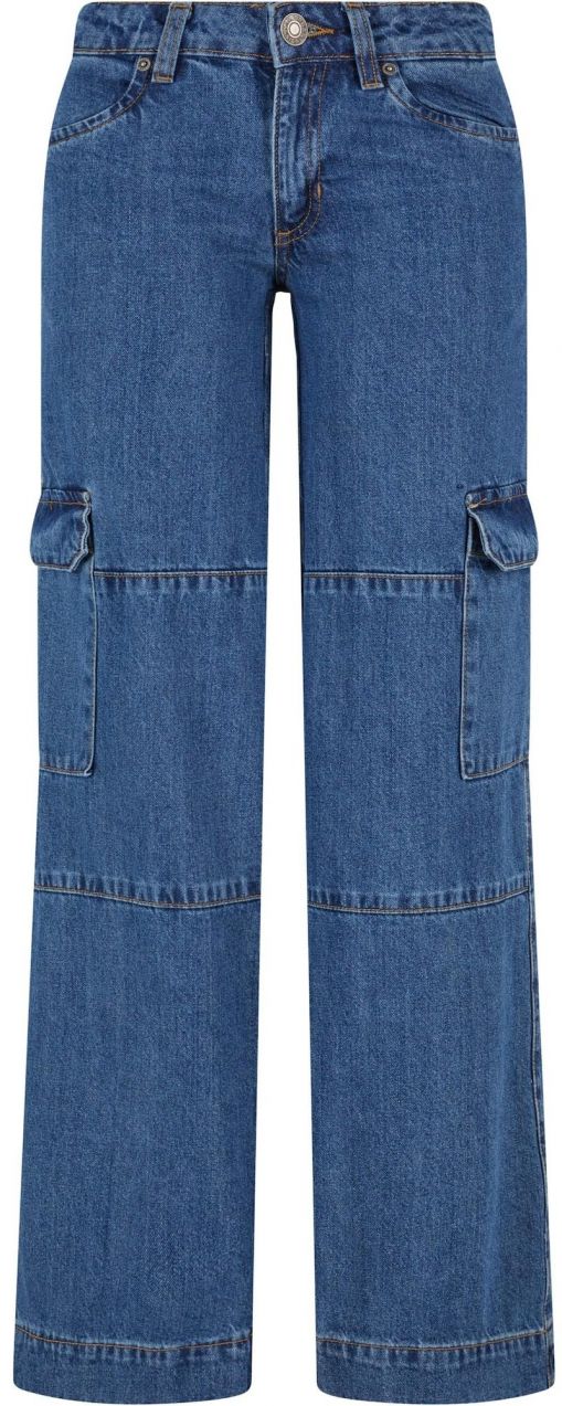 Urban Classics Rifľové kapsáče  modrá denim