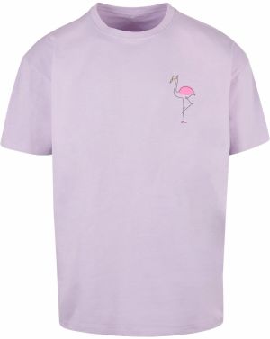 Merchcode Tričko 'Flamingo'  svetlofialová / ružová / čierna