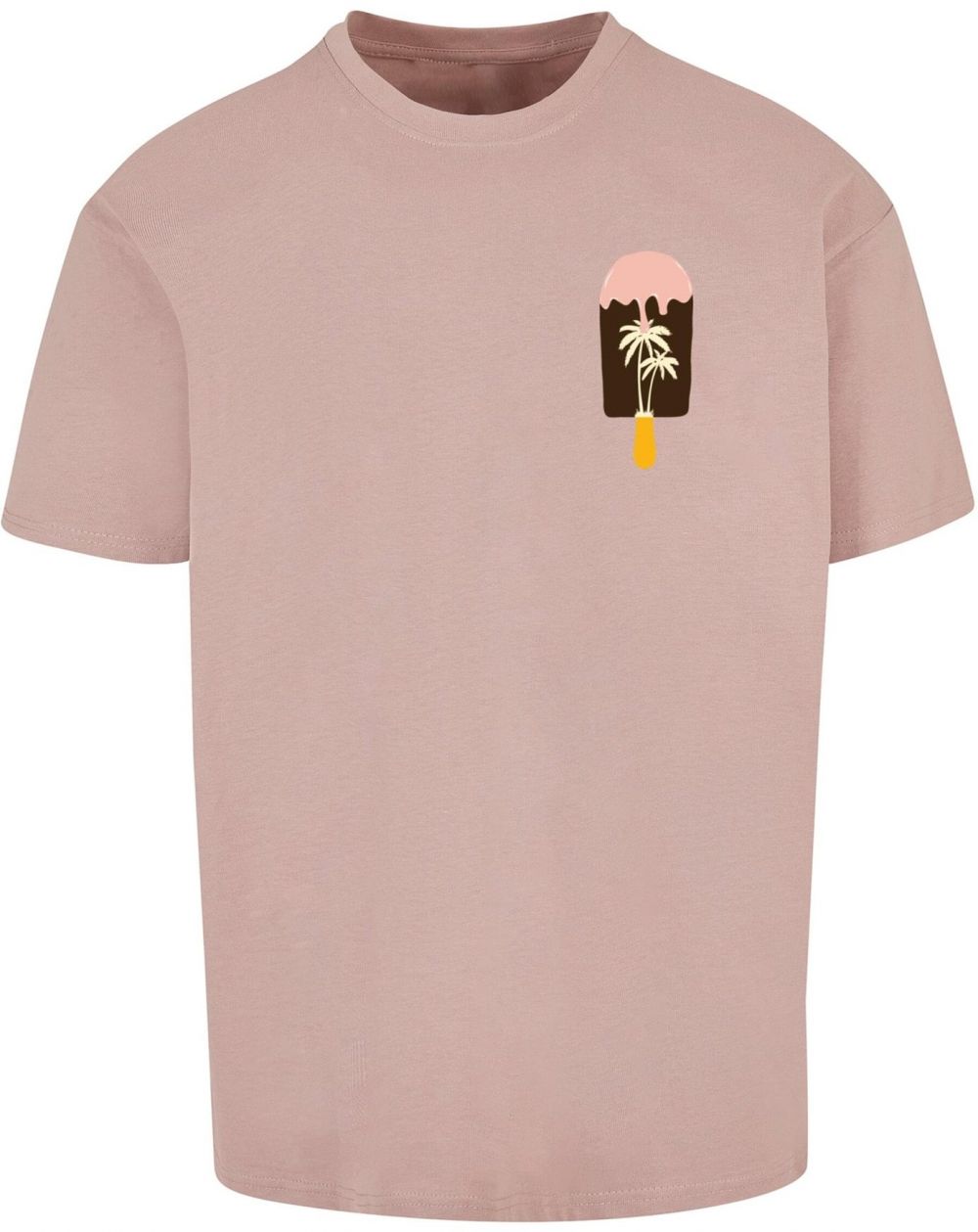 Merchcode Tričko 'Summer - Icecream'  oranžová / rosé / púdrová / čierna