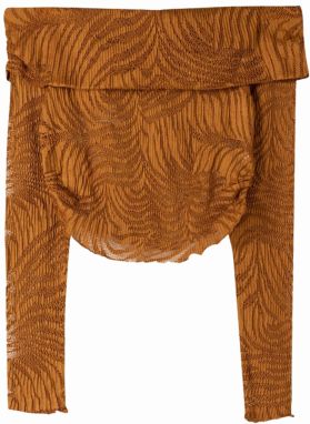 Bershka Tričko  hnedá / koňaková