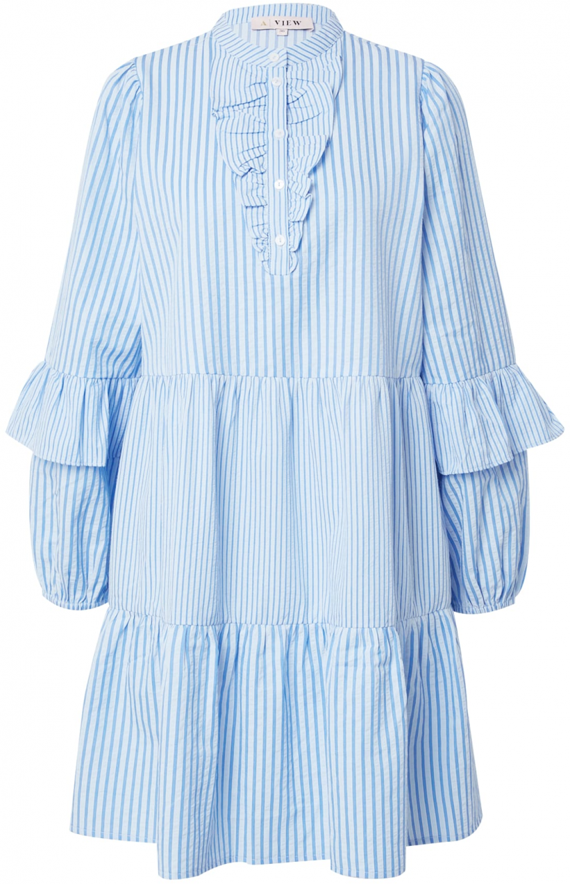 A-VIEW Košeľové šaty  svetlomodrá / biela