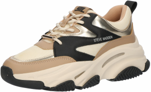 STEVE MADDEN Nízke tenisky 'Progressive'  béžová / svetlohnedá / čierna / strieborná