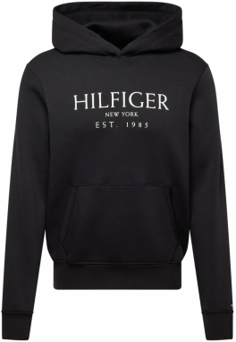 TOMMY HILFIGER Mikina  čierna / biela