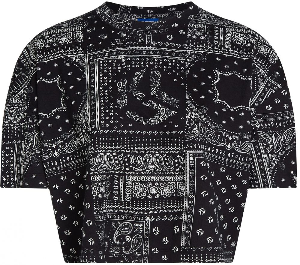 KARL LAGERFELD JEANS Tričko  čierna / biela