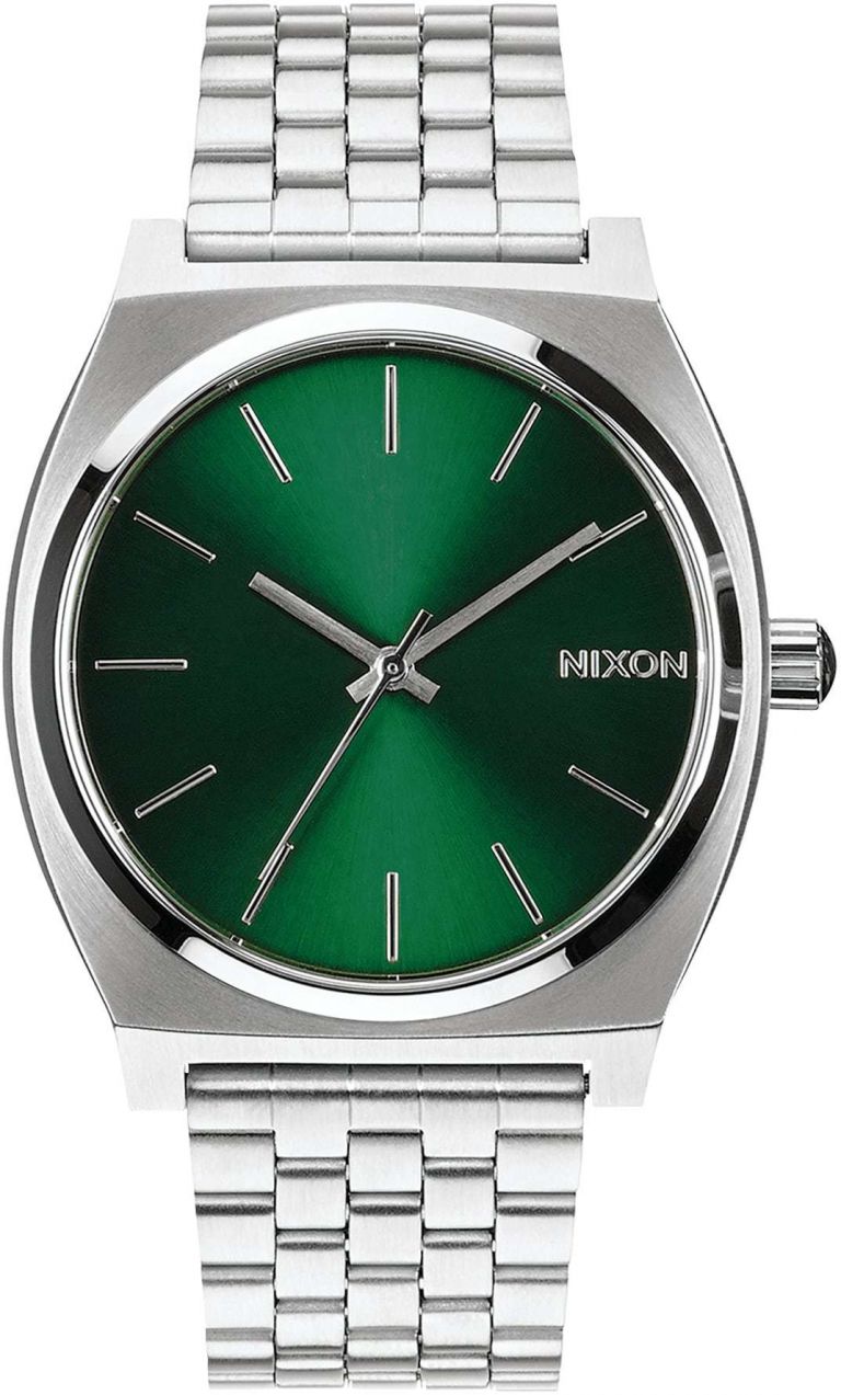 Nixon Analógové hodinky 'Time Teller'  tmavozelená / strieborná