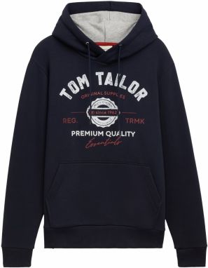 TOM TAILOR Mikina  námornícka modrá / tmavočervená / biela