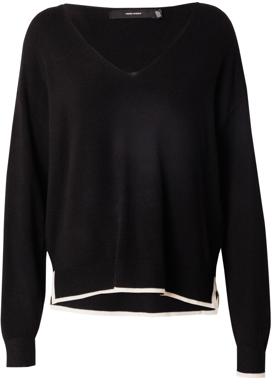 VERO MODA Sveter 'VMBreeze'  béžová / čierna