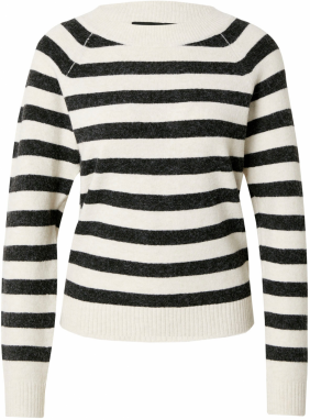 VERO MODA Sveter 'VMDoffy'  béžová / čierna