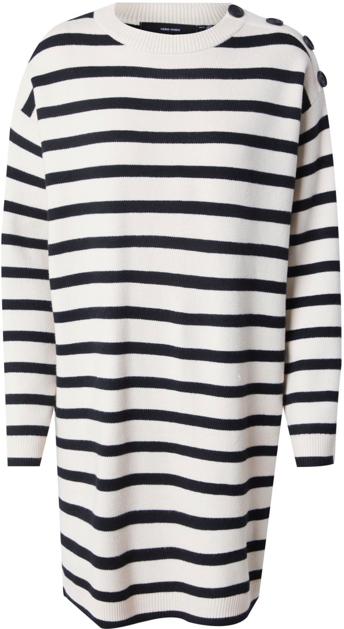VERO MODA Pletené šaty 'VMSABA'  béžová / čierna