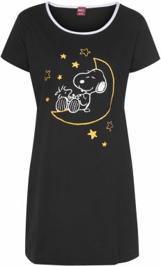 PEANUTS Nočná košieľka  čierna / biela