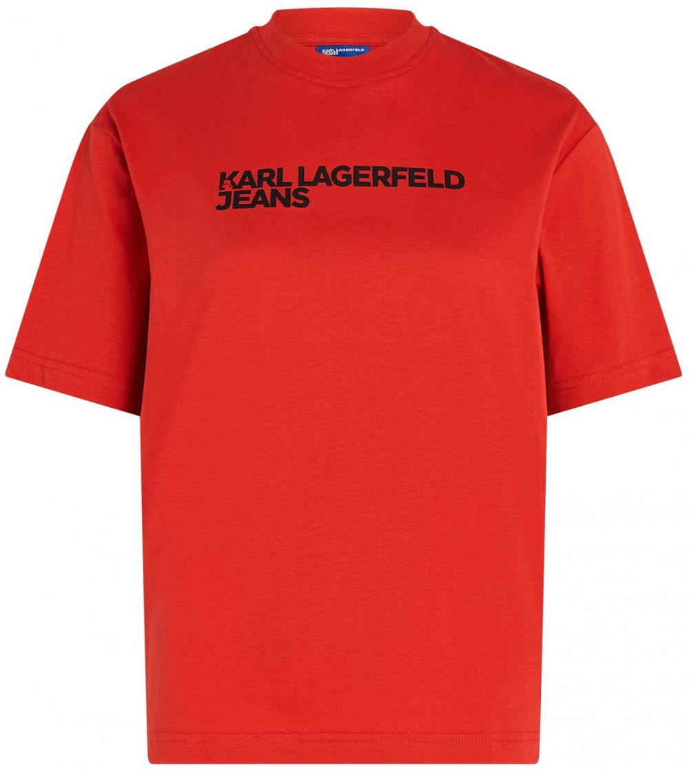 KARL LAGERFELD JEANS Tričko  červená / čierna
