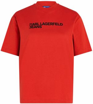 KARL LAGERFELD JEANS Tričko  červená / čierna