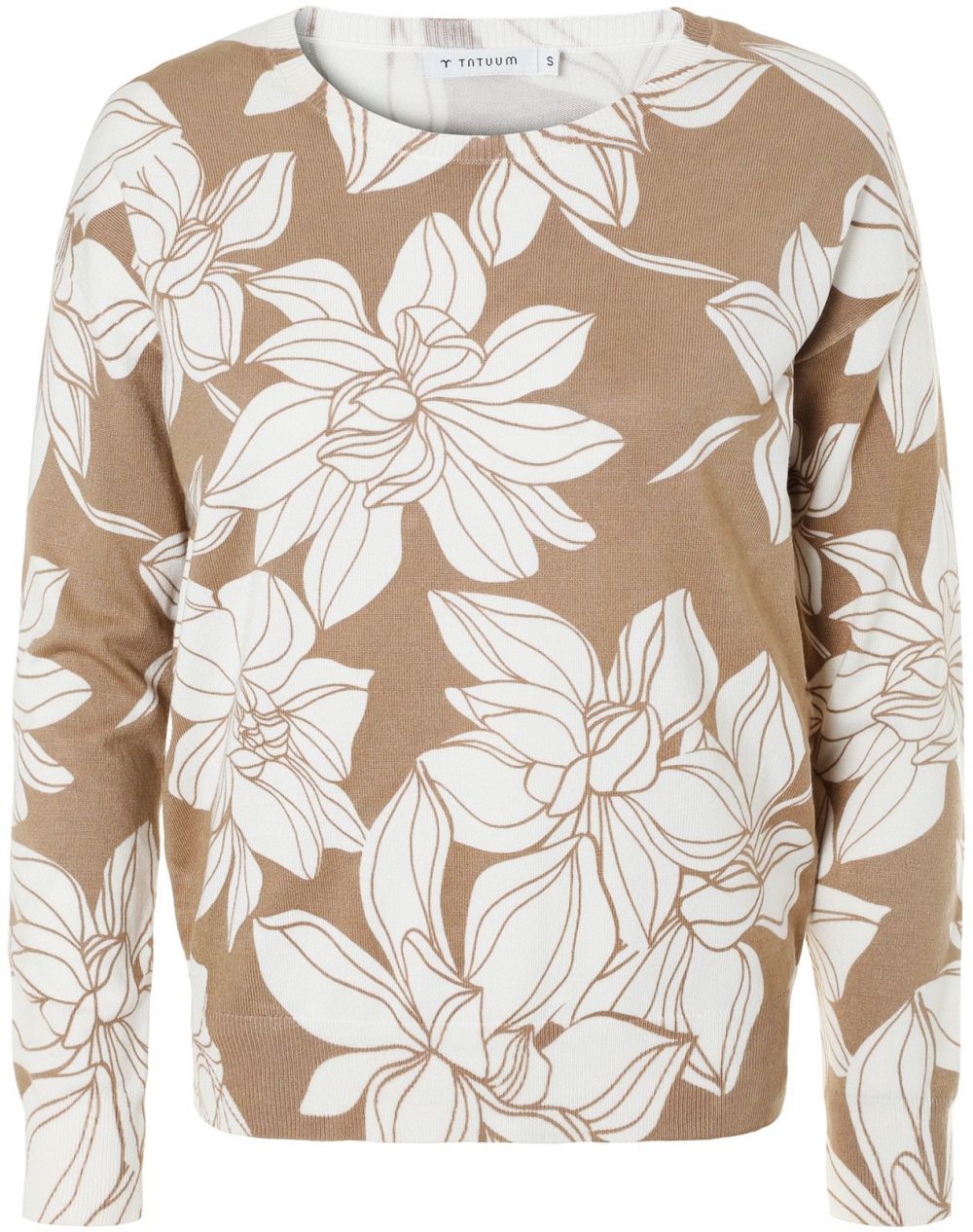 TATUUM Sveter 'Fleri'  tmavobéžová / biela