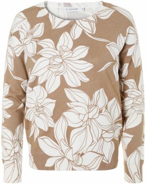 TATUUM Sveter 'Fleri'  tmavobéžová / biela