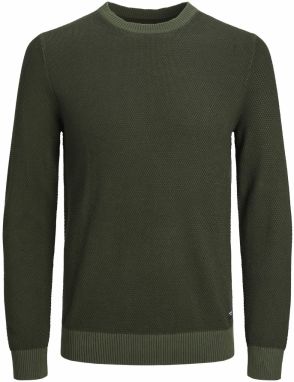 JACK & JONES Sveter 'JJEGlobe'  olivová / tmavozelená