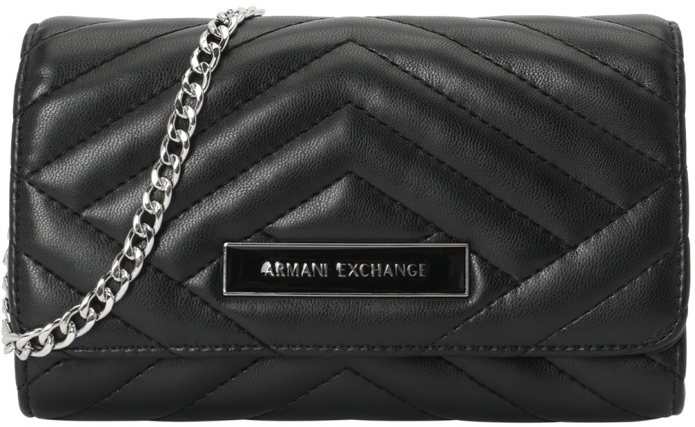 ARMANI EXCHANGE Listová kabelka  čierna / strieborná